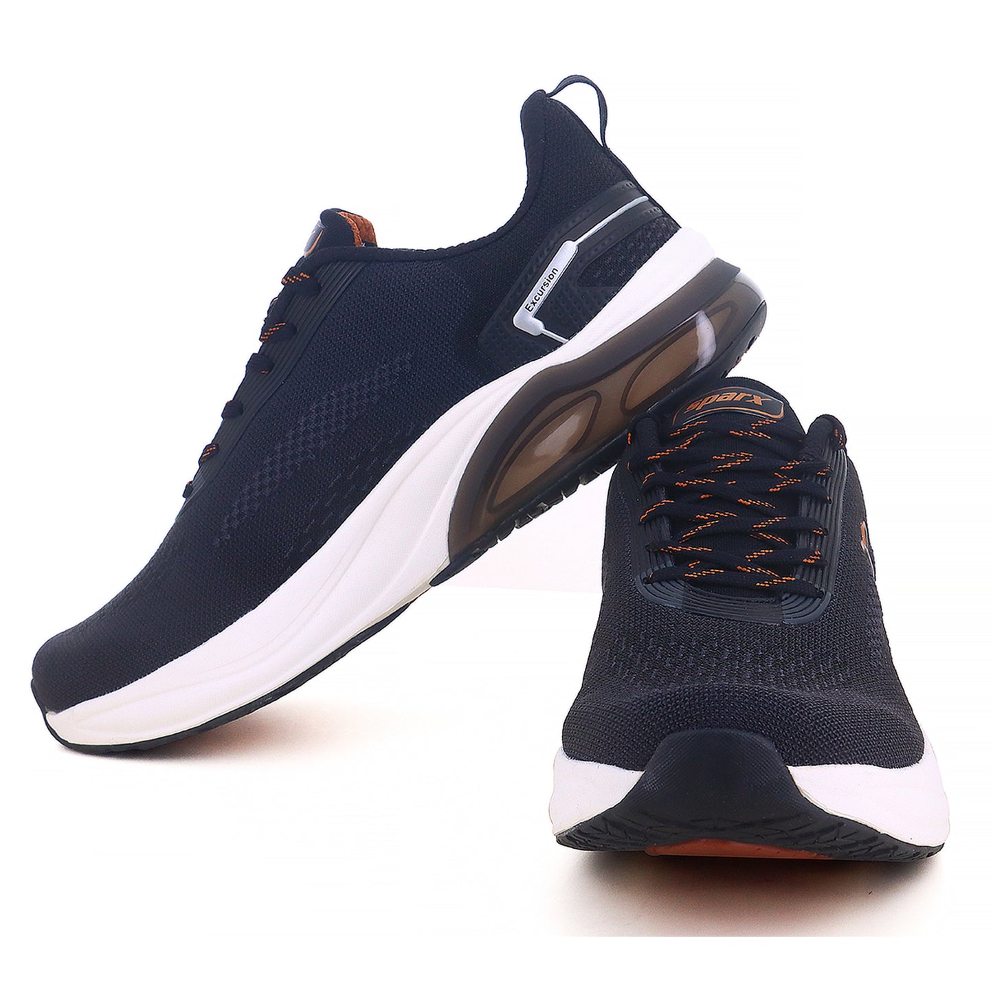 One on one image of sparx image of shoes visible with white background. The information provided in the image as the product is very good.