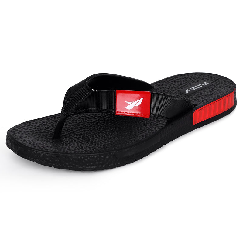 Image of Flite beautiful Slippers For Menwith red mark in the bottom which is non slippery and can be used in day to day activities.