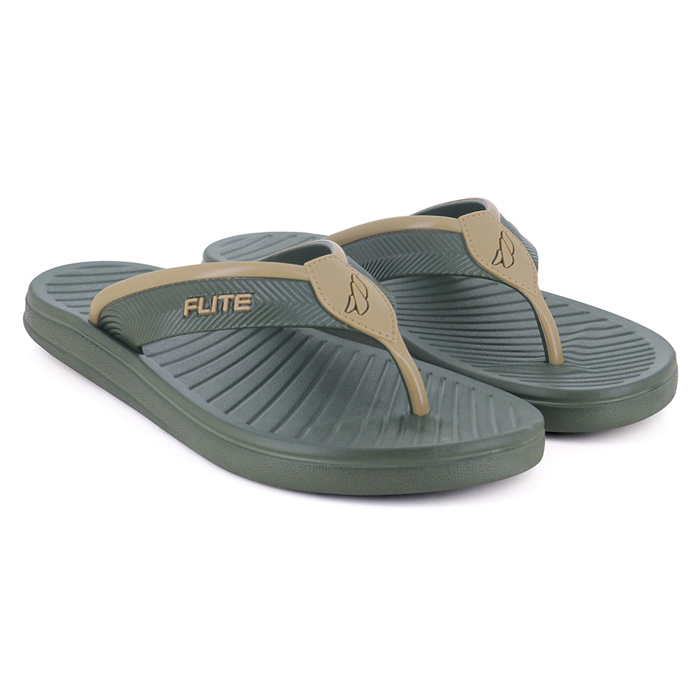 Shop Olive Khakhi Flip-flops For Men FL 438 Online at Best Price