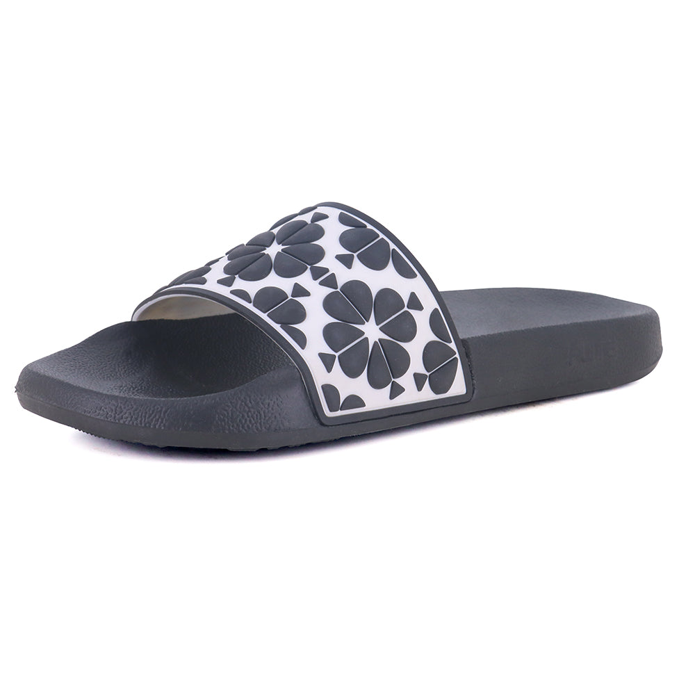 Black and White Slides For Ladies with white background and great material for better performance. 