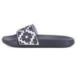 left side full view image of Black and White Slides For Ladies with white background.