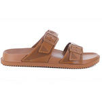 Right image Attractive Brown Slippers For Men with white background and shadow in the bottom. 
