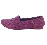 Left side view of Beautiful Purple Belle For Women left side view with white background and have a shadow below. 