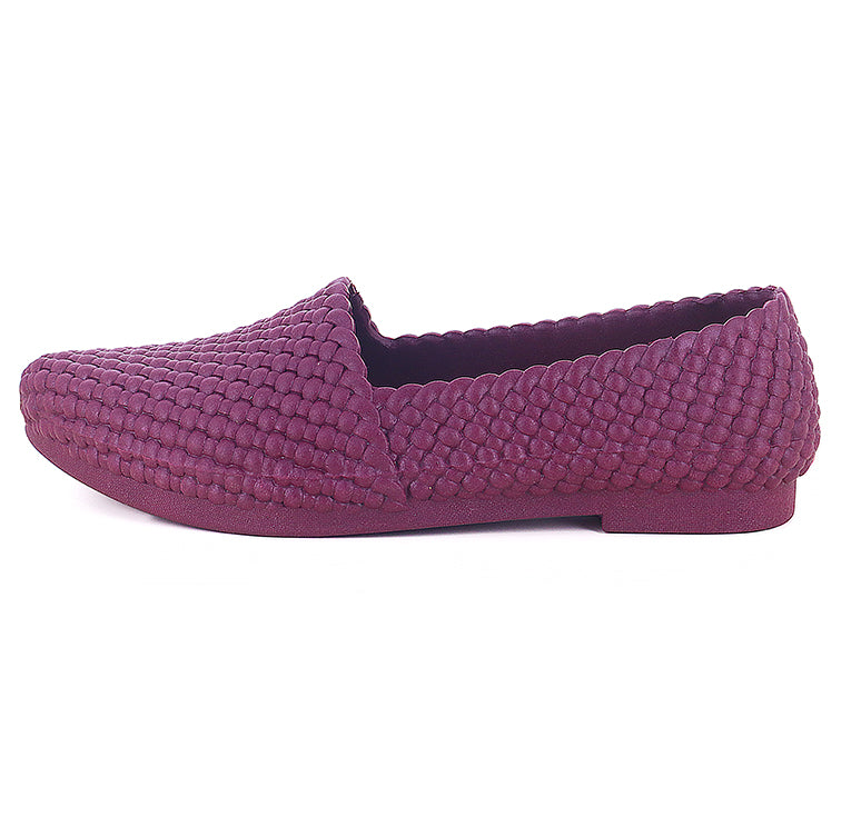 Left side view of Beautiful Purple Belle For Women left side view with white background and have a shadow below. 