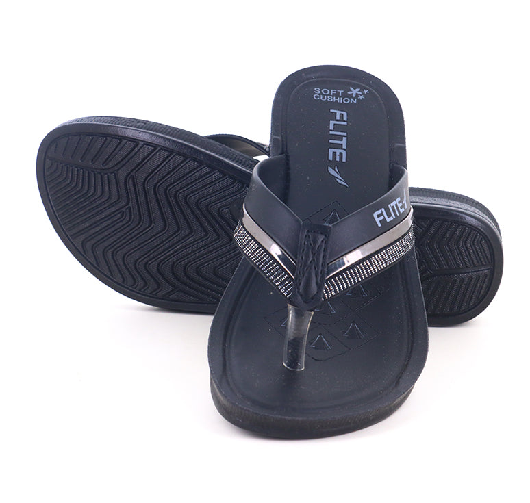 one on one view of Flip-flops For Women & slippers image with white background with bottom shadow on it. 