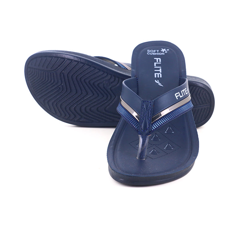 one on one image Flite Image Of Blue flip flops and Slippers For Women with white background and shadow