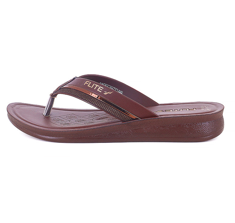 Left Flip flops image side view with white background with shadow