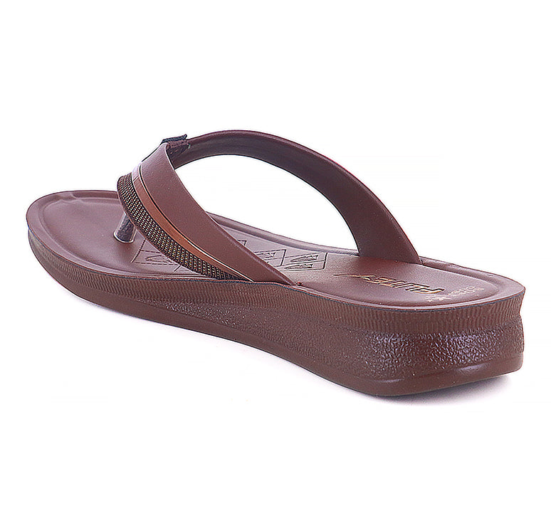Backside left Flip flops image side view with white background with shadow