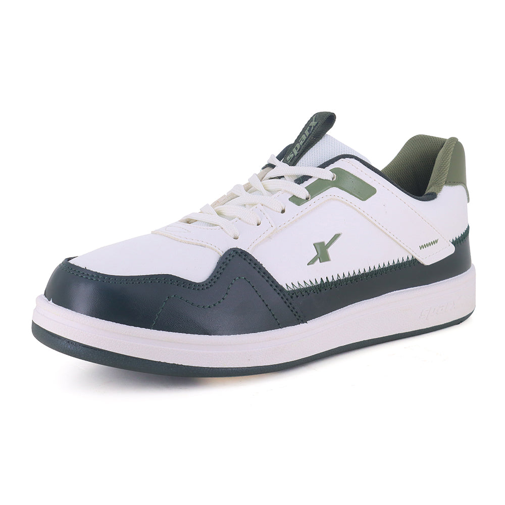 Sparx Peal White Forest Green Casual Shoes for Men SM-850 | Casual