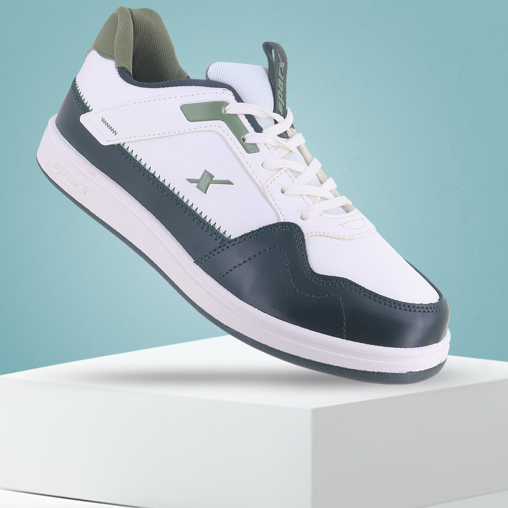 Sparx Peal White Forest Green Casual Shoes for Men SM-850 | Casual
