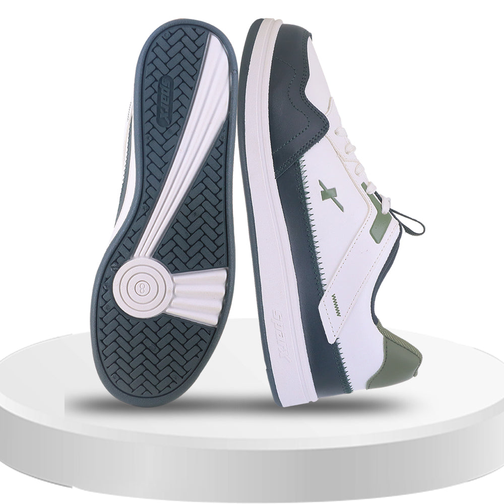 Sparx Peal White Forest Green Casual Shoes for Men SM-850 | Casual