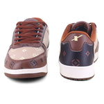 Front and back side = Image of Sparx brown Sneakers for Boys available with white background. The image is very good to see and also it looks nice. 