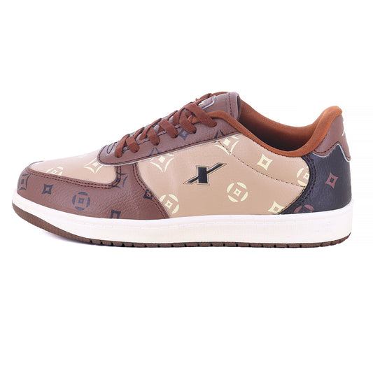 Side from left image of Image of Sparx brown Sneakers for Boys available with white background. The image is very good to see and also it looks nice. 