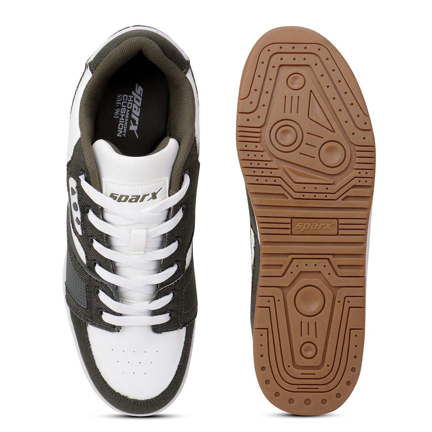 Shop White Olive Sneakers for Men SM 961 Online at Best Price