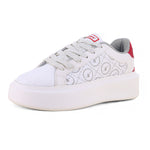Attractive and beautiful white Sneakers for Men with X written on it. 