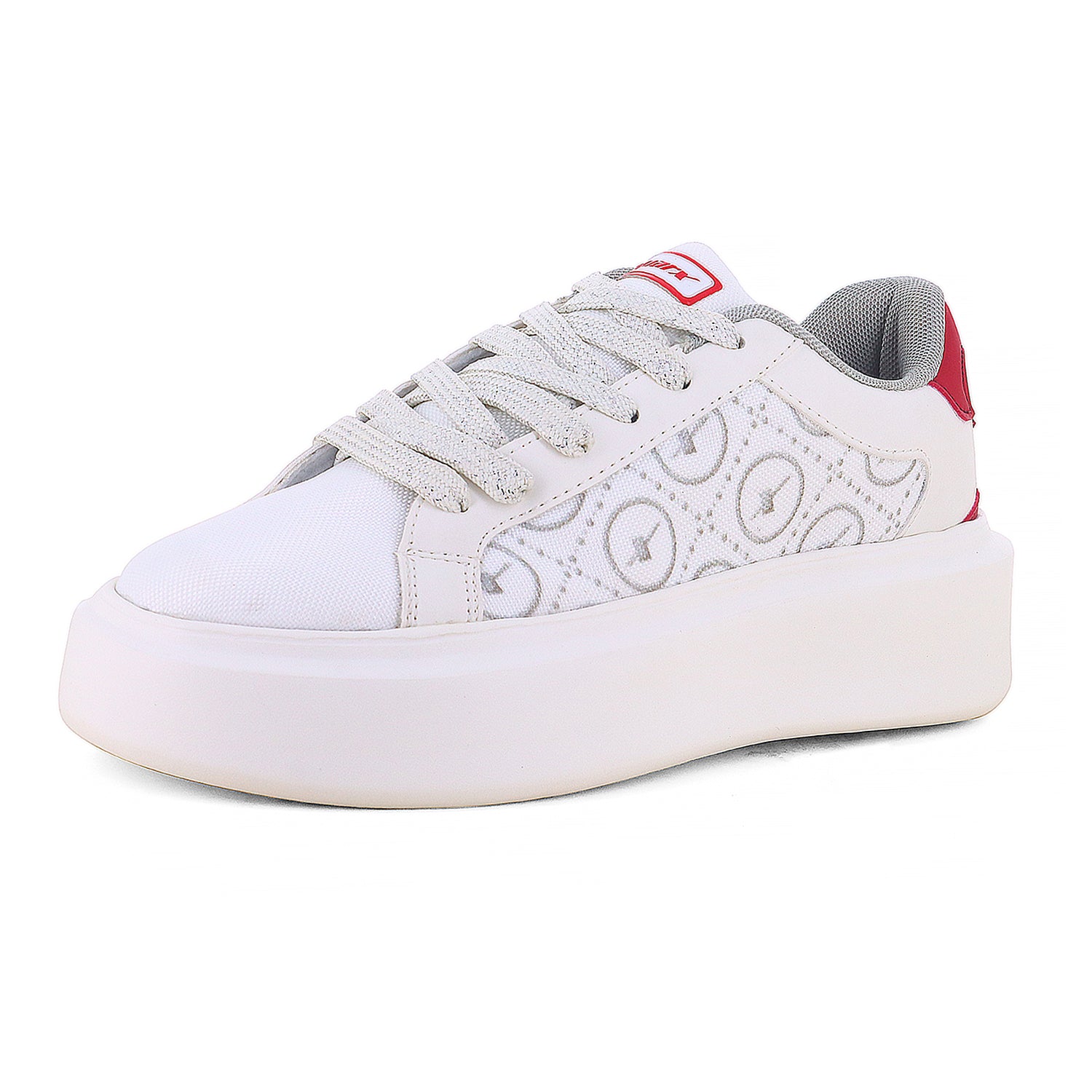 Attractive and beautiful white Sneakers for Men with X written on it. 