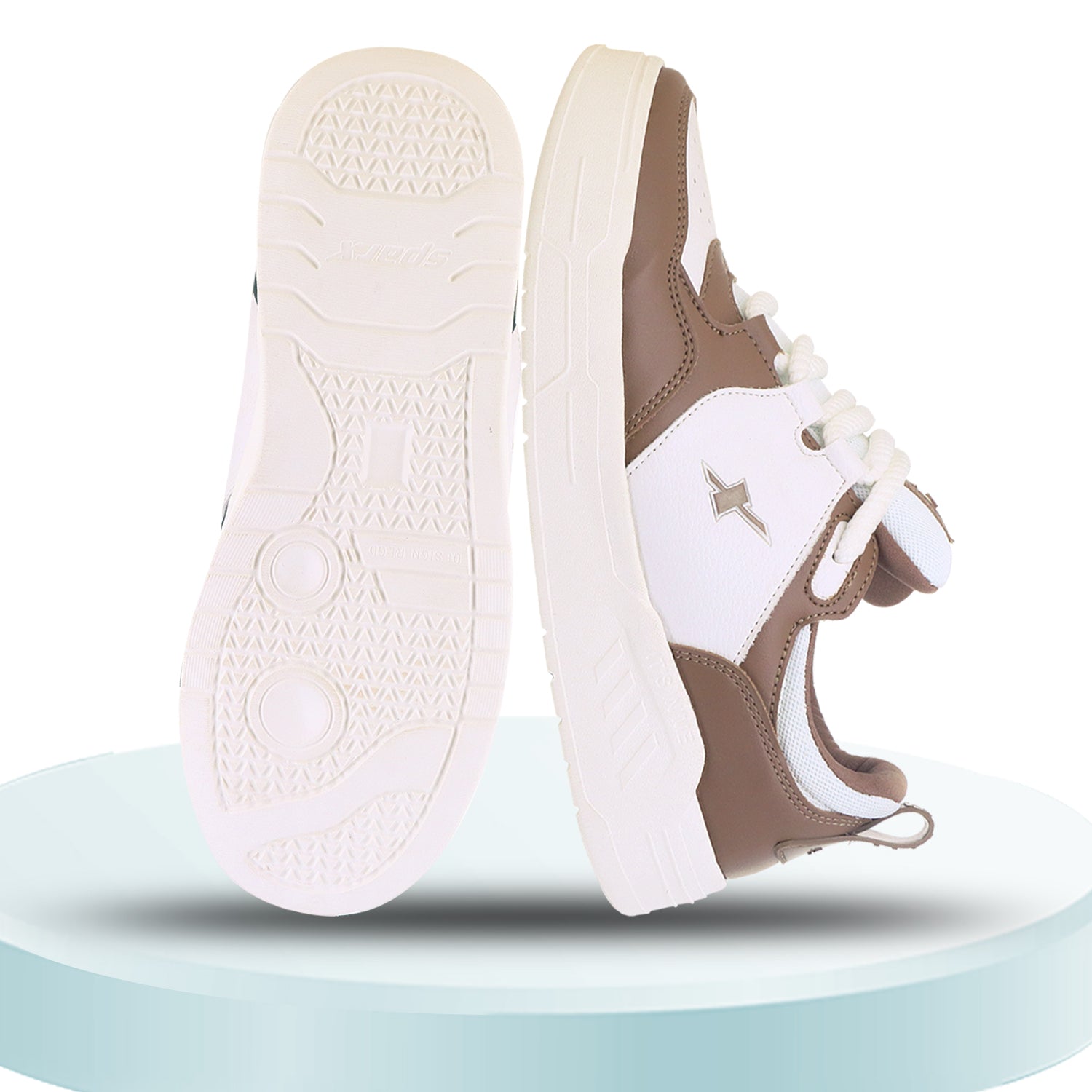 Shop Pearl White/Camel Sneakers for Men SM 9066 Online at Best Price