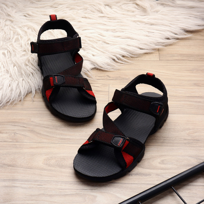 Relaxo SS0105G-BKRD black red footwear product image