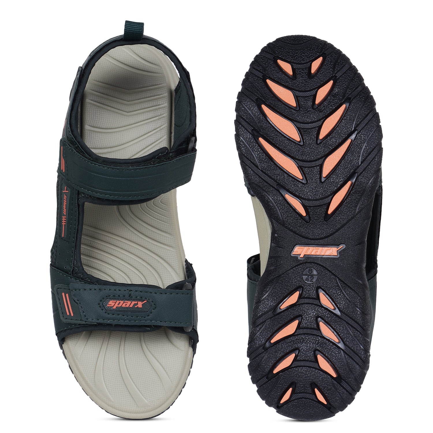 Sparx Ft.green Copper Sandals for Men SS-652 | Sandals & Slippers