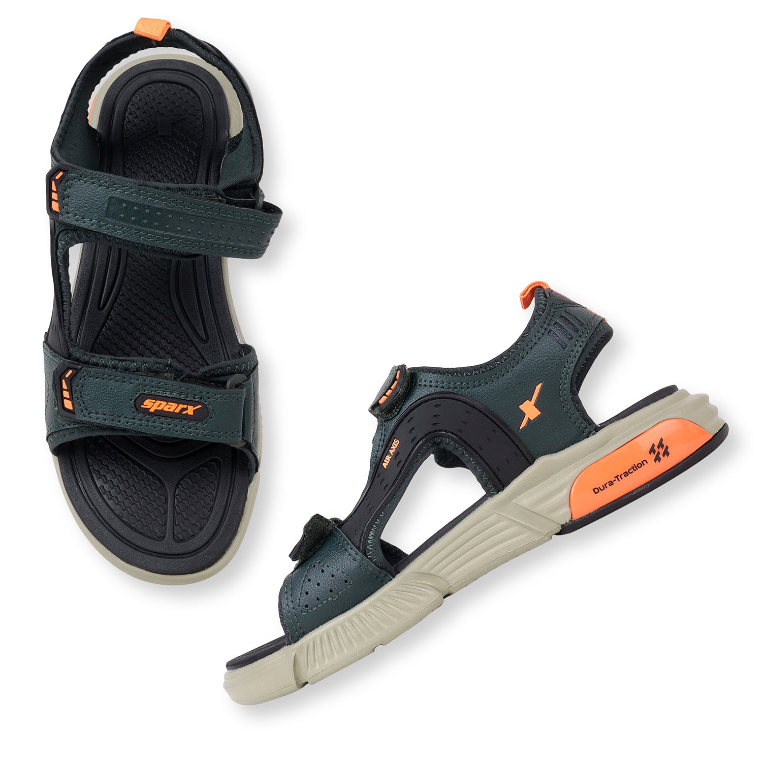 ハル④ Sparx Tan Black Sandals for Men SS-694 | Sandals & Slippers Online