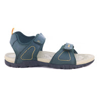 From right side Image of Beautiful and attractive Sandals for Men with white background and clear visibility.  With Yellow X (Sparx) logo visible on it. 