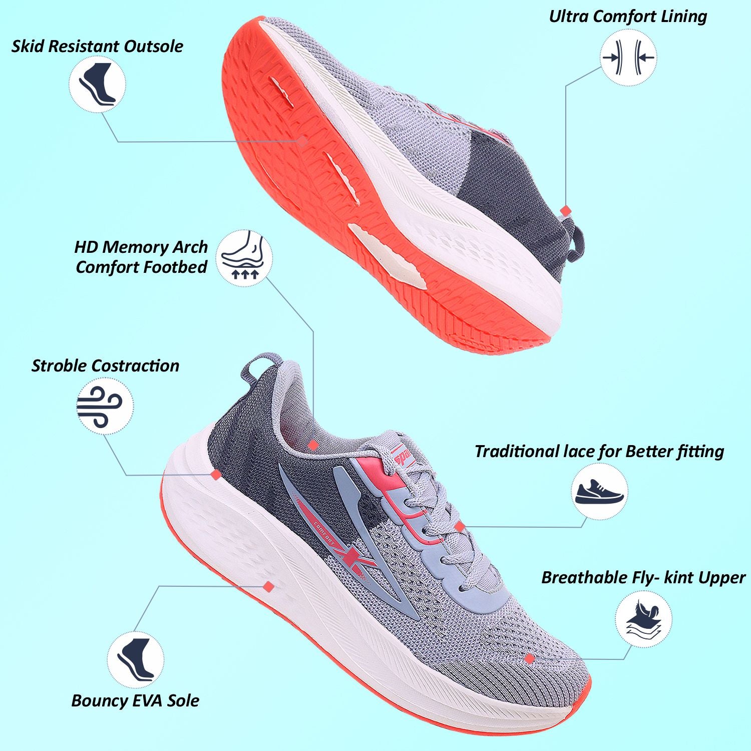 Sparx Athleisure Shoes for Women SL 316
