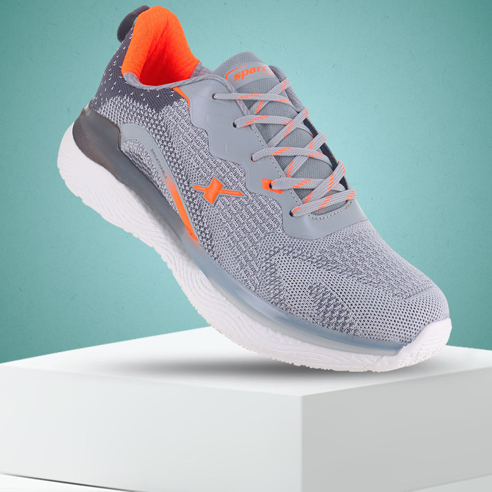 Sparx Lt.grey Navyorange Shoes for Men SM-953 – Relaxo Footwears