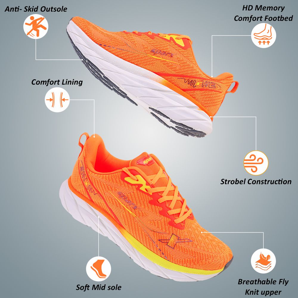 Shop Orange Yellow Athleisure Shoes for Men SM 996 Online at Best